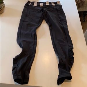 lululemon black running right with back zipper